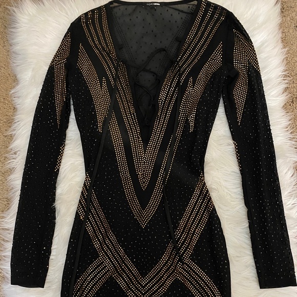 Black gold dress - Picture 4 of 11